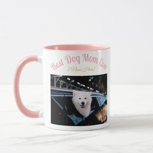 Mok - Beste hond-moeder ooit mok - Aangepaste foto (Links)