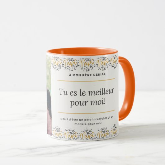 Mok Beste Papa van de Wereld - Perfecte Cadeau (Voorkant rechts)