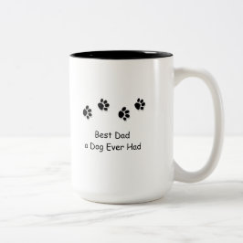 Mok, beste vader van een hond ooit tweekleurige koffiemok