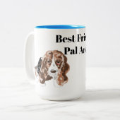 Mok: Beste Vriend Tweekleurige Koffiemok (Voorkant links)