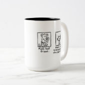 Mok, beste vriend van Man Tweekleurige Koffiemok (Voorkant rechts)