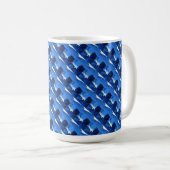 mok "Bevroren Ridge #3 Tiled" Abstract ontwerp (Voorkant rechts)