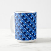 mok "Bevroren Ridge #3 Tiled" Abstract ontwerp (Voorkant links)