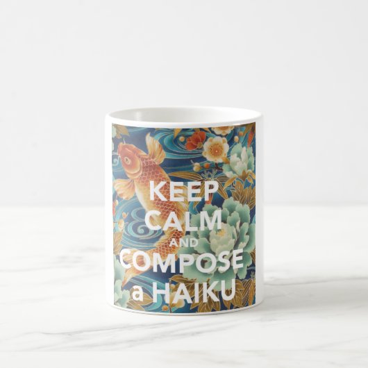 mok "BEWAREN EN SAMENSTELLEN VAN EEN HAIKU" (Center)