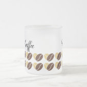 Mok-bewerkbaar met koffieboon matglas koffiemok (Center)