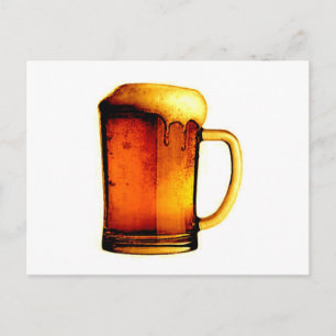 Mok bier briefkaart