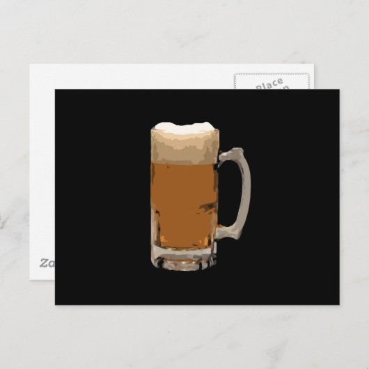 Mok bier briefkaart (Voorkant / Achterkant)