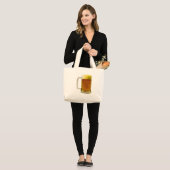 Mok bier grote tote bag (Voorkant (model))