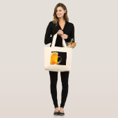 Mok bier grote tote bag (Voorkant (model))