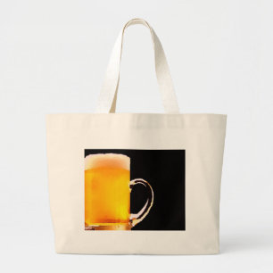Mok bier grote tote bag