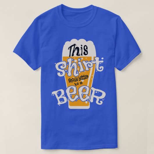 Mok bier met biercitaat t-shirt (Design voorkant)