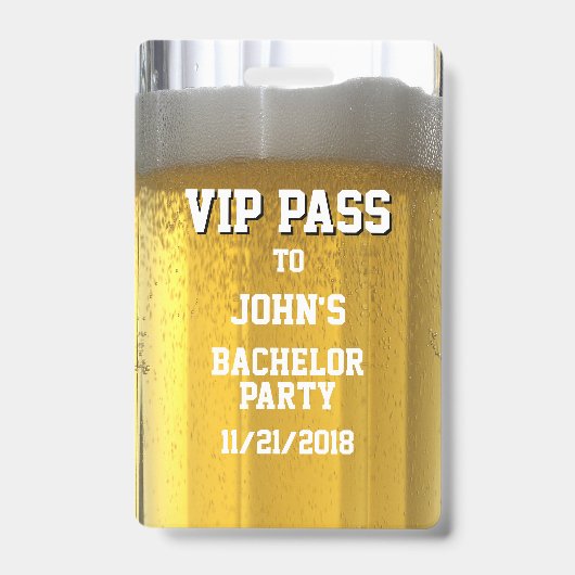Mok Bier Verlovingsfeest VIP-badge Badge (Voorzijde)