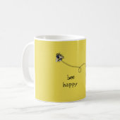 Mok bij bijen Happy Fun Yellow bee (Voorkant links)