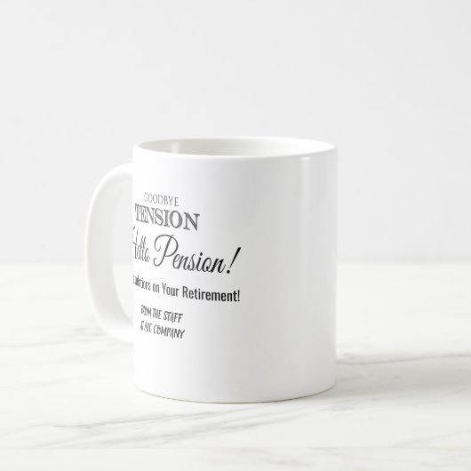 Mok bij pensionering (Voorkant links)