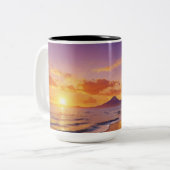 Mok bij tropische zonsondergang | Levendige Palm T (Voorkant links)