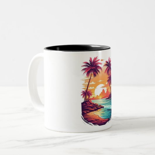 mok bij zonsondergang in de oceaan (Voorkant links)