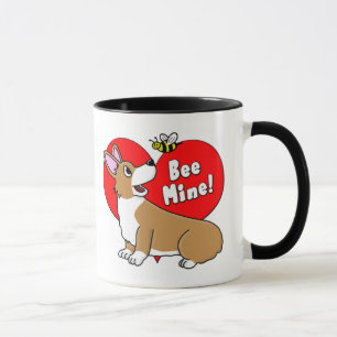 Mok bijenmijn Corgi-Valentijnsdag
