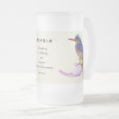 Mok_Bird_Kingfisher Matglas Bierpul (Voorkant rechts)