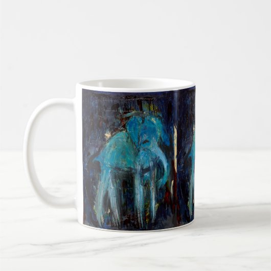 Mok blauw olifantenkoffie (Links)