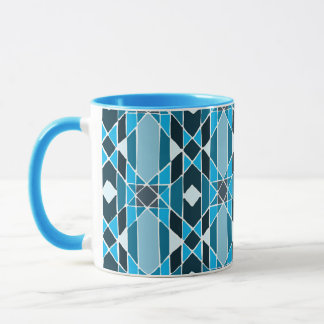 Mok blauw patroonpatroon
