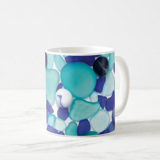 Mok blauw Zee, glas en Zee (Voorkant rechts)