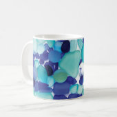 Mok blauw Zee, glas en Zee (Voorkant links)