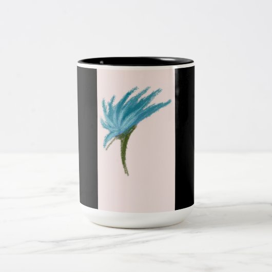 mok blauwe bloem (Center)