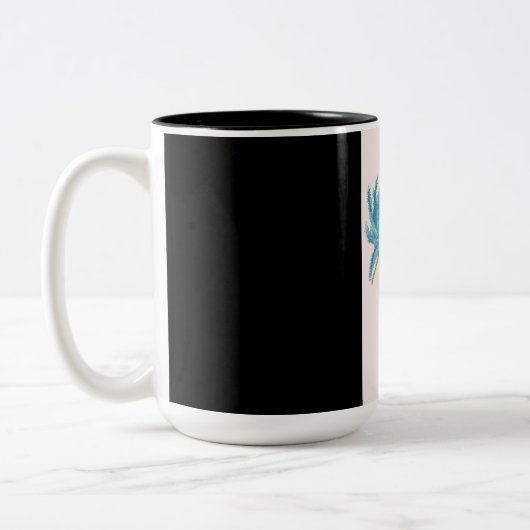 mok blauwe bloem (Links)