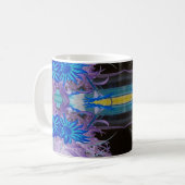 Mok blauwe bloemen (Voorkant links)