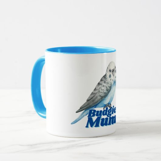 Mok blauwe boedgie (Voorkant links)