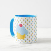 Mok blauwe cupcake (Voorkant links)