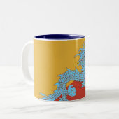 Mok blauwe draak (Voorkant links)