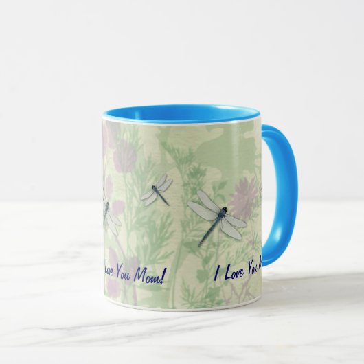 Mok blauwe dragonfly-Moederdag (Voorkant rechts)