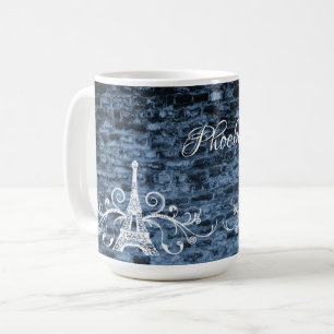 Mok blauwe Eiffeltower