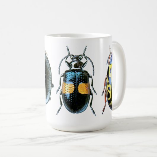 Mok blauwe en gele keel (Voorkant rechts)