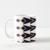 Mok blauwe en gouden Bowties koffie (Links)