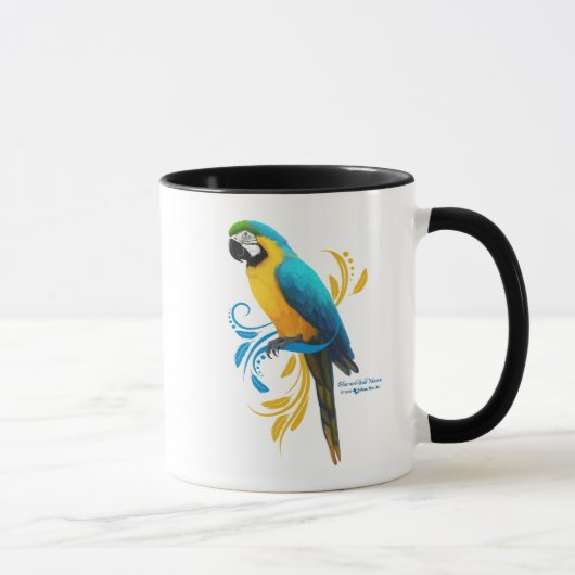 Mok Blauwe en gouden Macaw (Rechts)