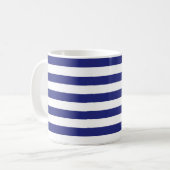 Mok Blauwe en witte strepen (Voorkant links)