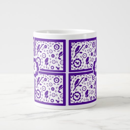 mok blauwe en witte vogel (Voorkant)