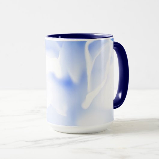 Mok Blauwe Floral Print Coffee (Voorkant rechts)