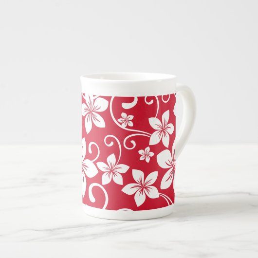 Mok BLAUWE HAWAII (RED) BONE CHINA (Voorkant rechts)