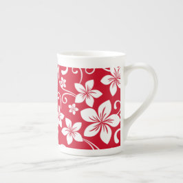 Mok BLAUWE HAWAII (RED) BONE CHINA
