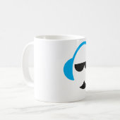 Mok blauwe hoofdtelefoon (Voorkant links)