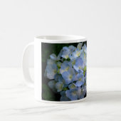 Mok-blauwe hydrangebloemen koffiemok (Voorkant links)