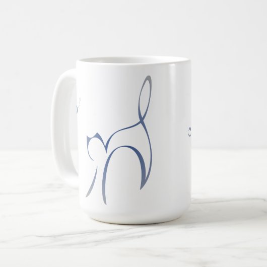 Mok blauwe kat (Voorkant links)