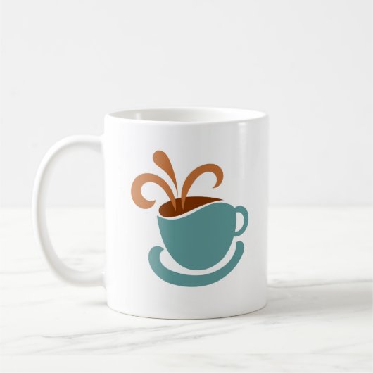 Mok blauwe koffiebeker (Links)