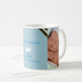 Mok blauwe kroon Baby foto-inkuiling blauwe kroon (Voorkant rechts)