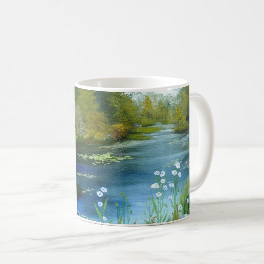 Mok blauwe papavers (Voorkant rechts)