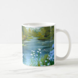 Mok blauwe papavers