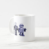 mok blauwe robots (Voorkant links)